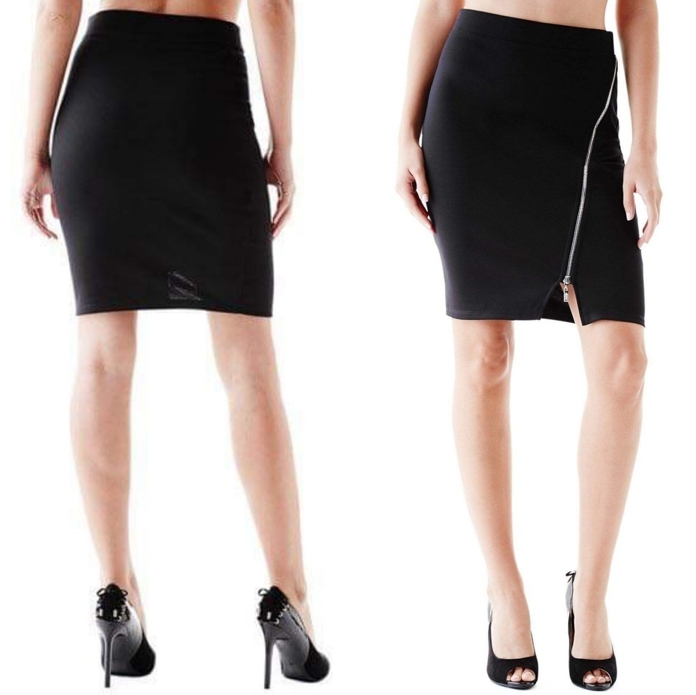 NEW GUESS Women's Tania Ponte Midi Skirt SZ XS